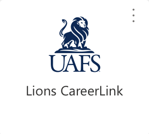 UAFS logo with Lions CareerLink in text below it.