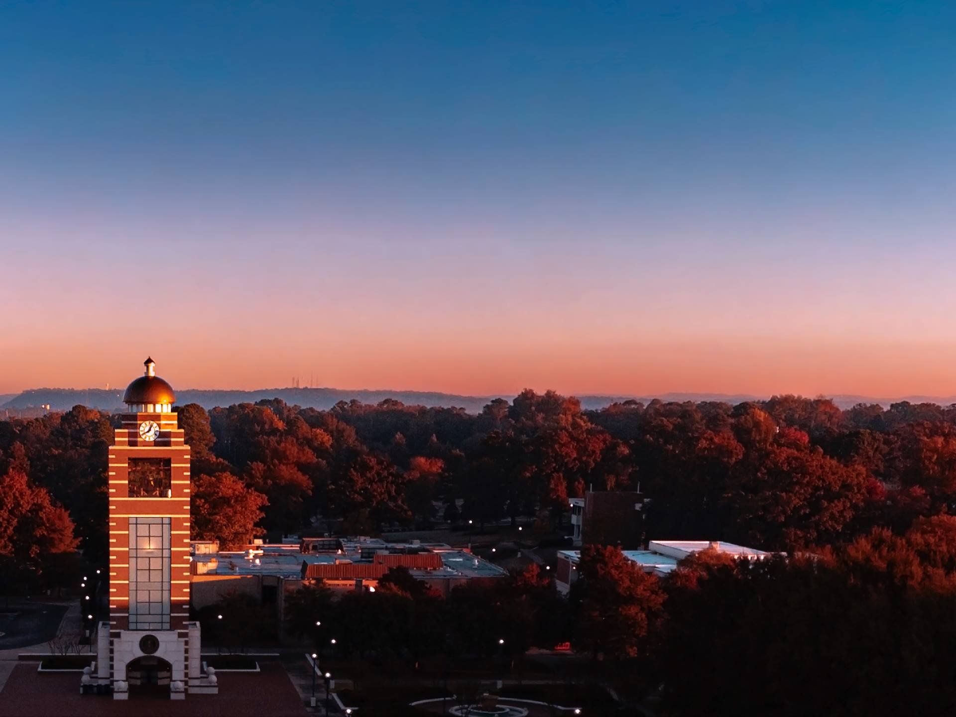 The sun rises over UAFS